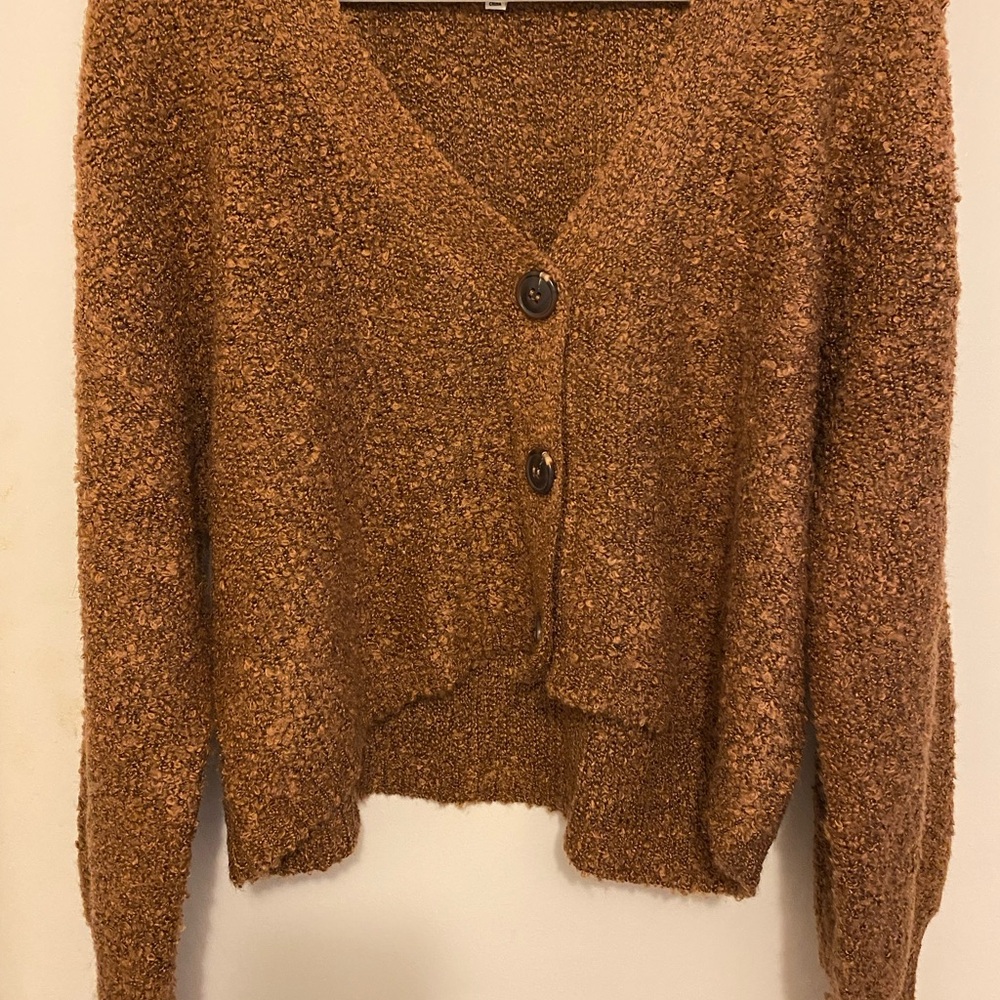 Hooked Up by IOT Textured Brown Cardigan